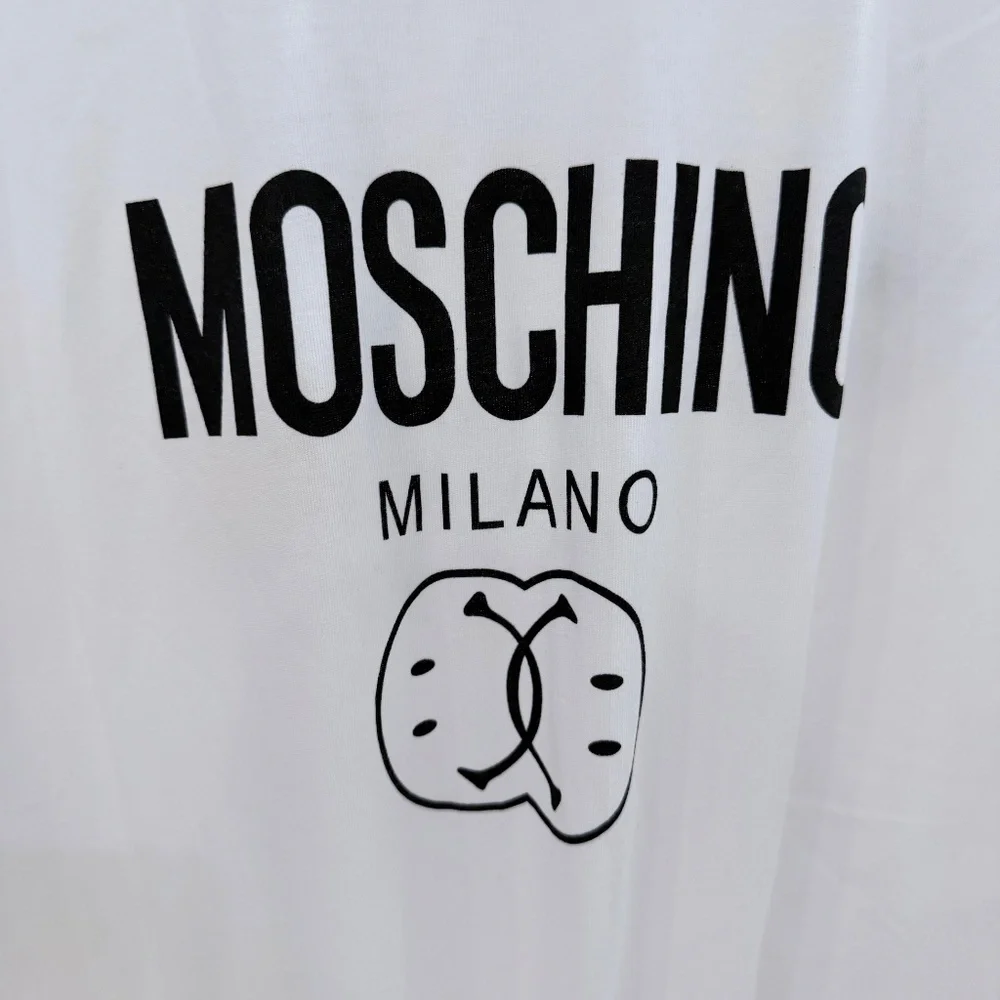 Moschino Couture White Double Smiley Short Sleeve T-Shirt - Picture 2 of 9